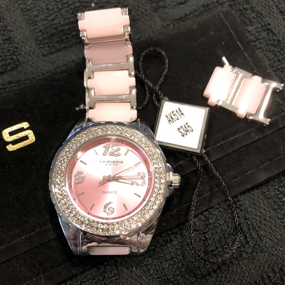 AKRIBOS XXIV WOMEN'S CRYSTAL WATCH - NEW - Picture 4 of 7